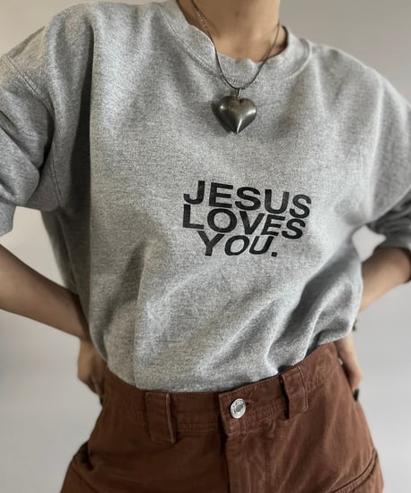 【USED】 JESUS LOVES YOU L/S Sweat Top /241109-017