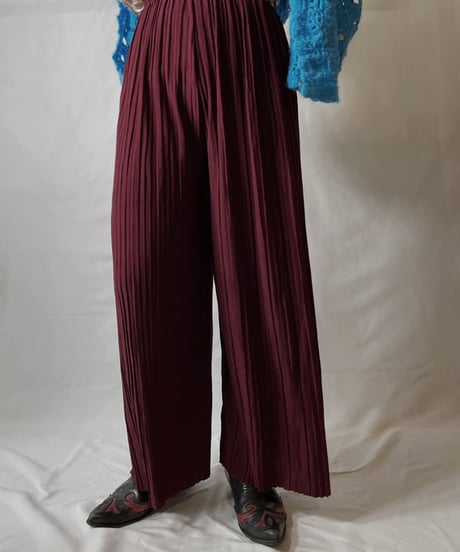【USED】 Poly Pleats Pants/20210819-015