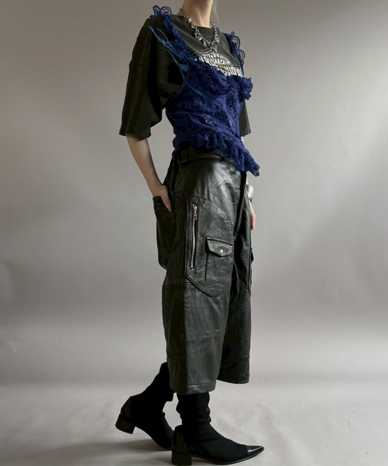 RE;CIRCLE】 RE Leather Shorts / 260507-003 | TH RE;CIRCLE】 RE Leather Shorts / 260507-003 | TH