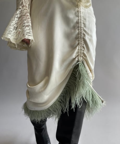【USED】 Design Fur Long Skirt/ 241006-024