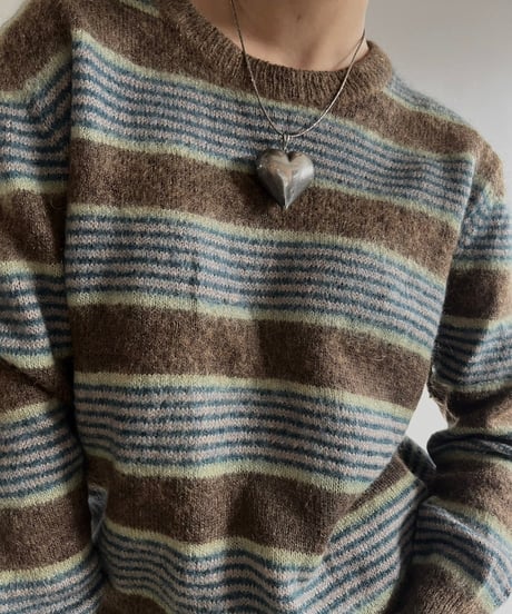 【USED】 Pattern Wool Knit Top /250118-028