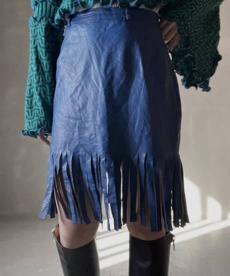 【USED】　Leather Short Skirt②/ 220212-043