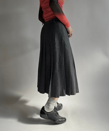 【USED】 Wool Pleats Skirt/250118-025