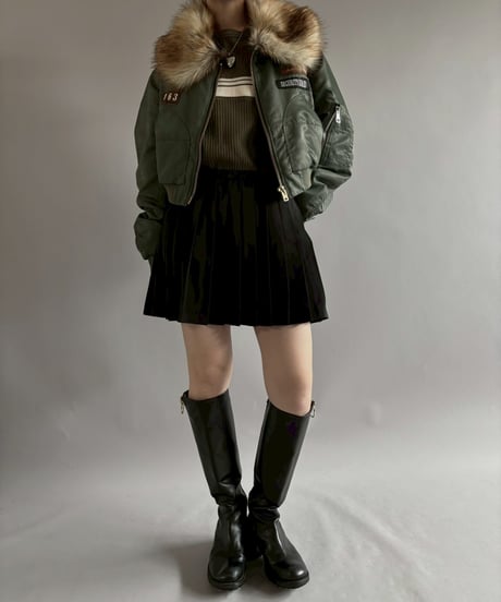 【RE;CIRCLE】  RE MA-1 Patched Fur Collar Short Jacket/ 251120-003