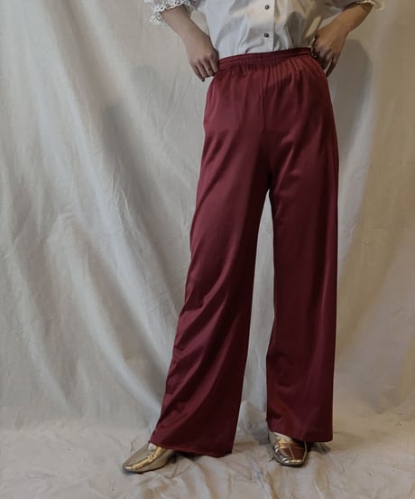 【USED】Satin Easy Pants②/210217-055