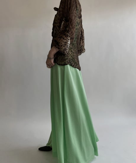 【USED】 YSL Leopard Long Sleeves Blouse / 220514-011
