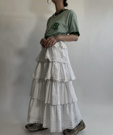 【RE;CIRCLE】 RE Tiered skirt / 220716-009