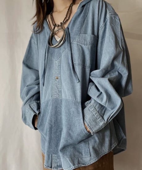 【RE;CIRCLE】 Remake Denim Mexican Parker①/210906-012