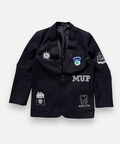 【Mashup Products】 Silk Screen School Jacket/  240217-015