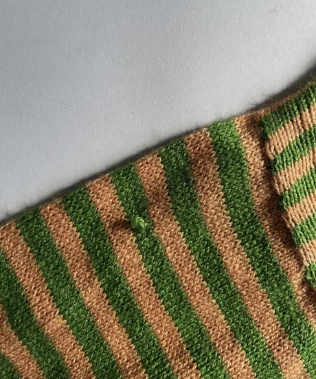 【USED】 ALPACA 100% Stripe knit Top /250111-007