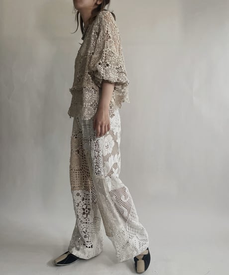 【RE;CIRCLE】 RE Crochet Top / 220623-014