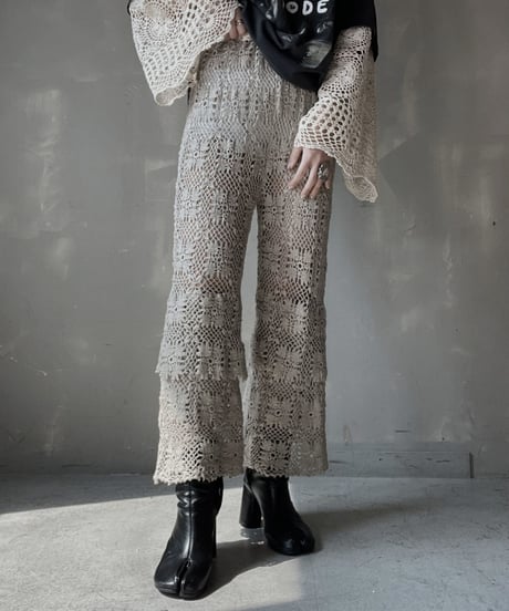 【RE;CIRCLE】 RE Crochet Tiered Pants④/20220317-009