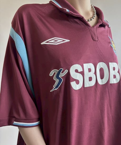 【USED】 09~10's UMBRO West Ham Soccer Shirt / 250717-017