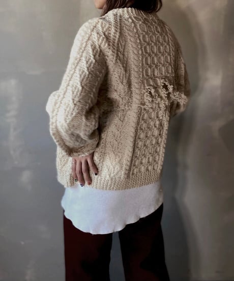 【RE;CIRCLE】 Fringe Cable Knit Cardigan ② / 201112-026