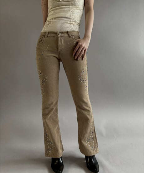 【USED】 Studs Design Corduroy Flare Pants / 260104-012