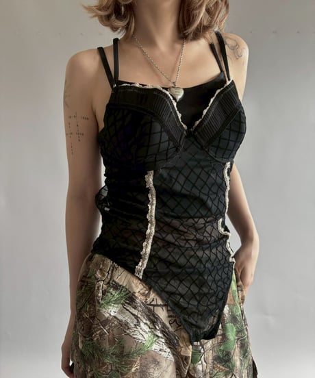 【USED】 Sheer Leotard Camisole Top  /251012-020
