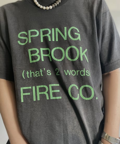 【USED】 Short Sleeved T-shirt "Spring Brook Fire Co." /220716-035