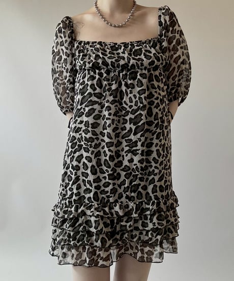 【USED】 Leopard Pattern S/S One-Piece  / 250628-003