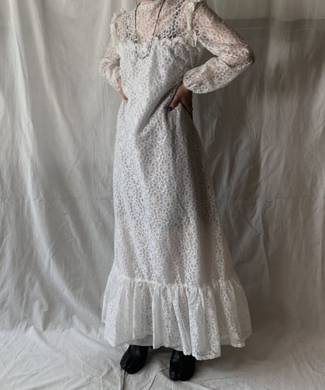 【USED】  Flower Patterned Lace EURO Dress/210407-027