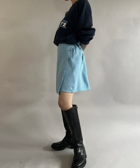 【USED】 Check Patterned Rap Skirt / 241109-021