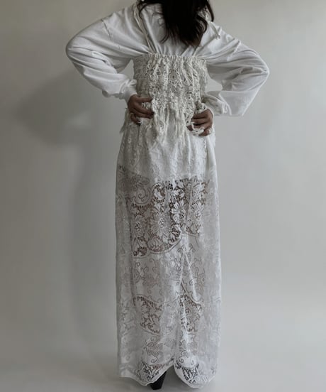 【RE;CIRCLE】 RE Crochet Lace Camisole One-piece / 220427-043