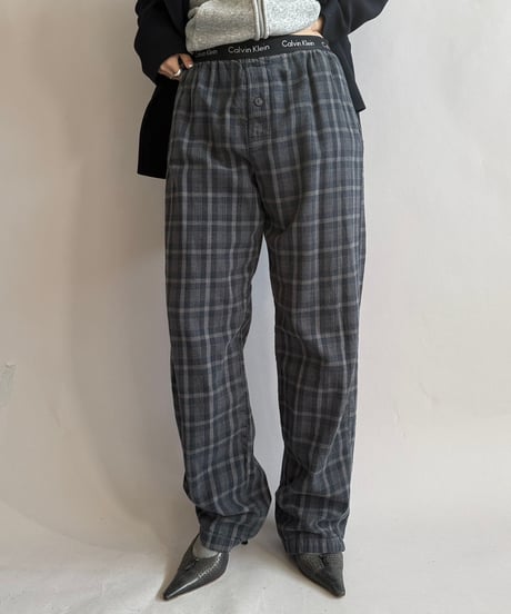 【USED】 Calvin Klein Check Patterned Pajama Pants /241223-004