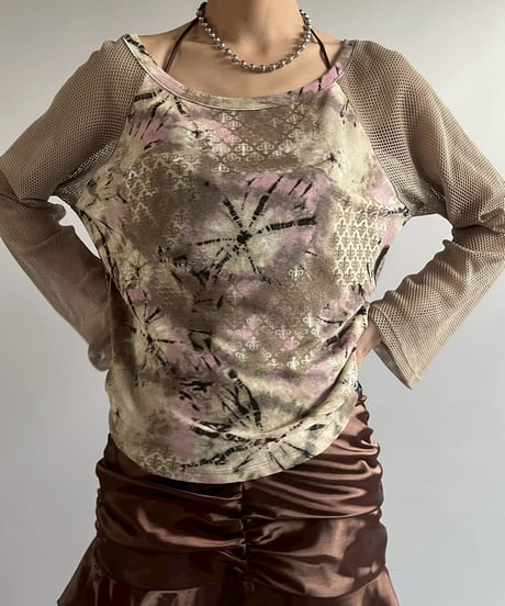 【USED】 YESSICA Mesh Sleeve Design Top  /251012-001