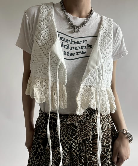 【RE;CIRCLE】RE Crochet Short Vest / 250515-005