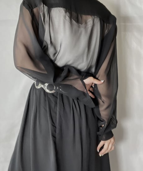 【USED】   See-through L/L Top/210926-006