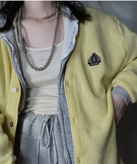 【USED】 LACOSTE Acrylic Knit Cardigan  ⑮ / 220111-030