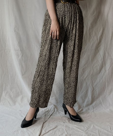 【USED】 Leopard Patterned Easy Pants/210421-038