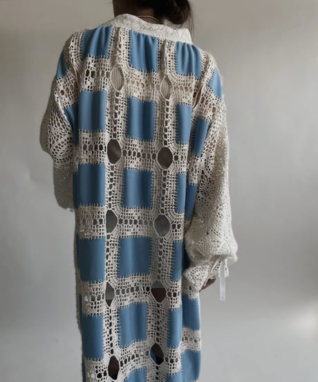 【RE;CIRCLE】 RE Crochet Lace Open Collar One-piece / 220427-034