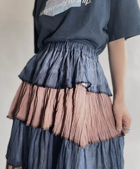 【RE;CIRCLE】 RE Tiered skirt / 220723-005