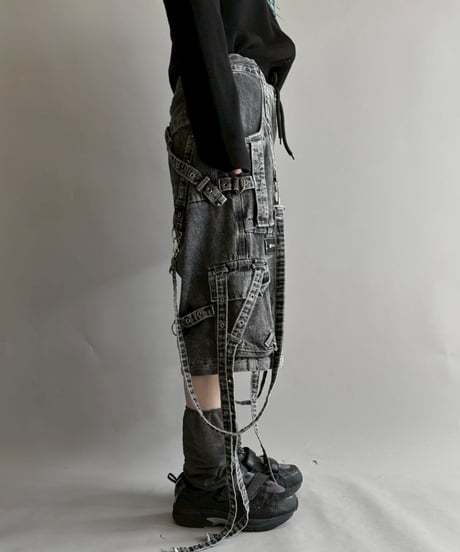 【USED】 TRIPPPRS X-Strap Paint Fog Wash Denim / 251018-009