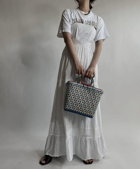 【USED】 White Cotton Camisole One-piece / 220423-014