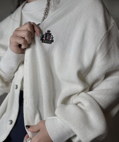 【USED】 LACOSTE Acrylic Knit Cardigan  ⑦ / 220111-008