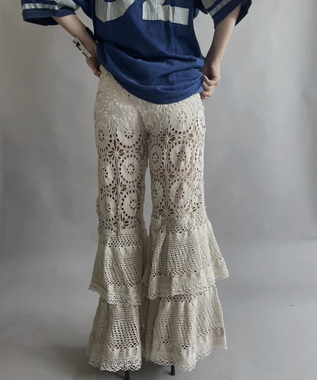 【RE;CIRCLE】 RE Crochet Tiered Pants / 230504-008