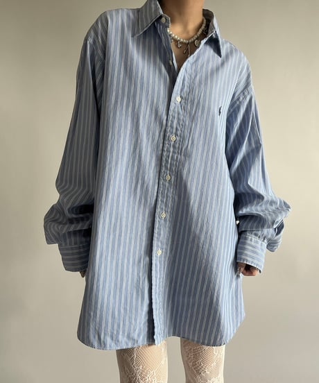 【USED】  Polo By Ralph Lauren Stripe Shirt Lowell /250213-017
