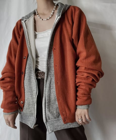 【USED】 Acrylic Knit Cardigan④/210930-033