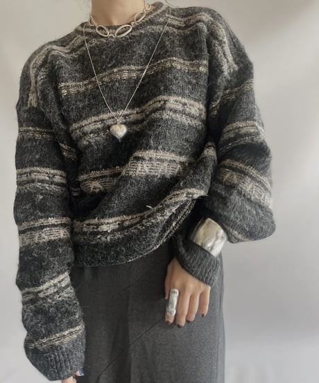 【USED】 Made in ITALY Wool Knit Top / 231028-005