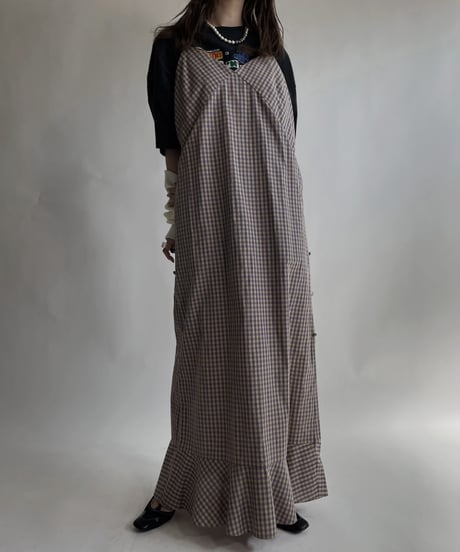 【USED】 Gingham Check Camisole One-piece / 220409-021