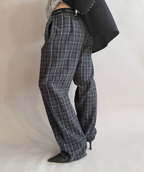 【USED】 Calvin Klein Check Patterned Pajama Pants /241223-004