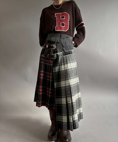 【RE;CIRCLE】 RE Kilt Long Skirt / 260108-003