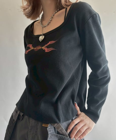 【USED】03's  HARLEY DAVIDSON L/S T-shirt / 251004-020