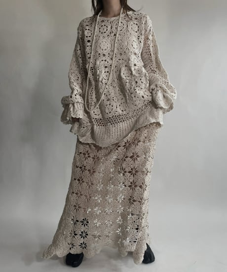【RE;CIRCLE】 RE Crochet Lace One-piece / 220623-006