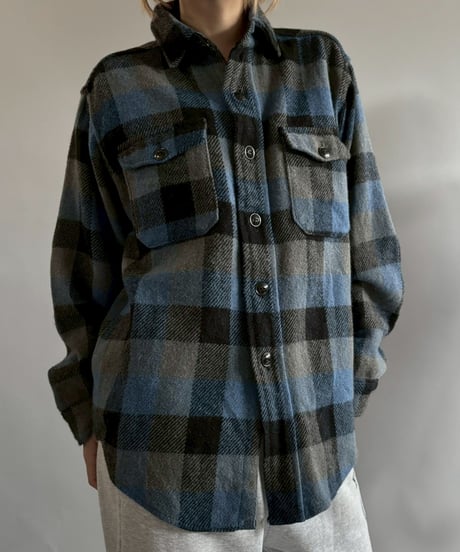 【USED】 MELTON Flannel Shirt Jacket /251025-016