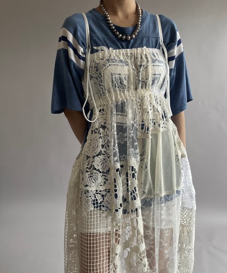【RE;CIRCLE】RE Crochet Patch Camisole One-Piece/240829-005