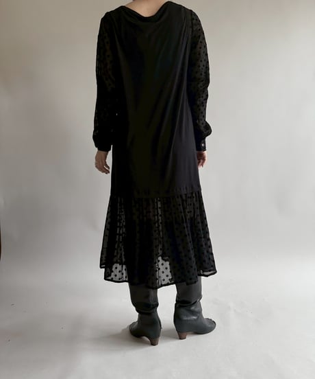 【USED】  Made in Italy MM6 Maison Martin Margiela Dot Pattern L/S Long One Piece   /250412-040