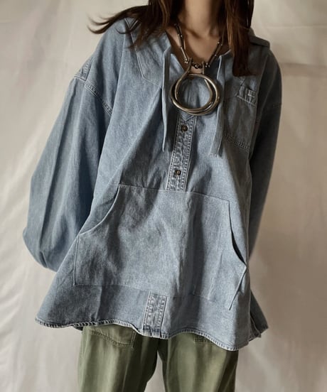 【RE;CIRCLE】 Remake Denim Mexican Parker⑤/210906-016