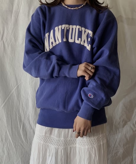 【USED】 90's USA Champion Reverse Weave NANTUCKET/210324-004